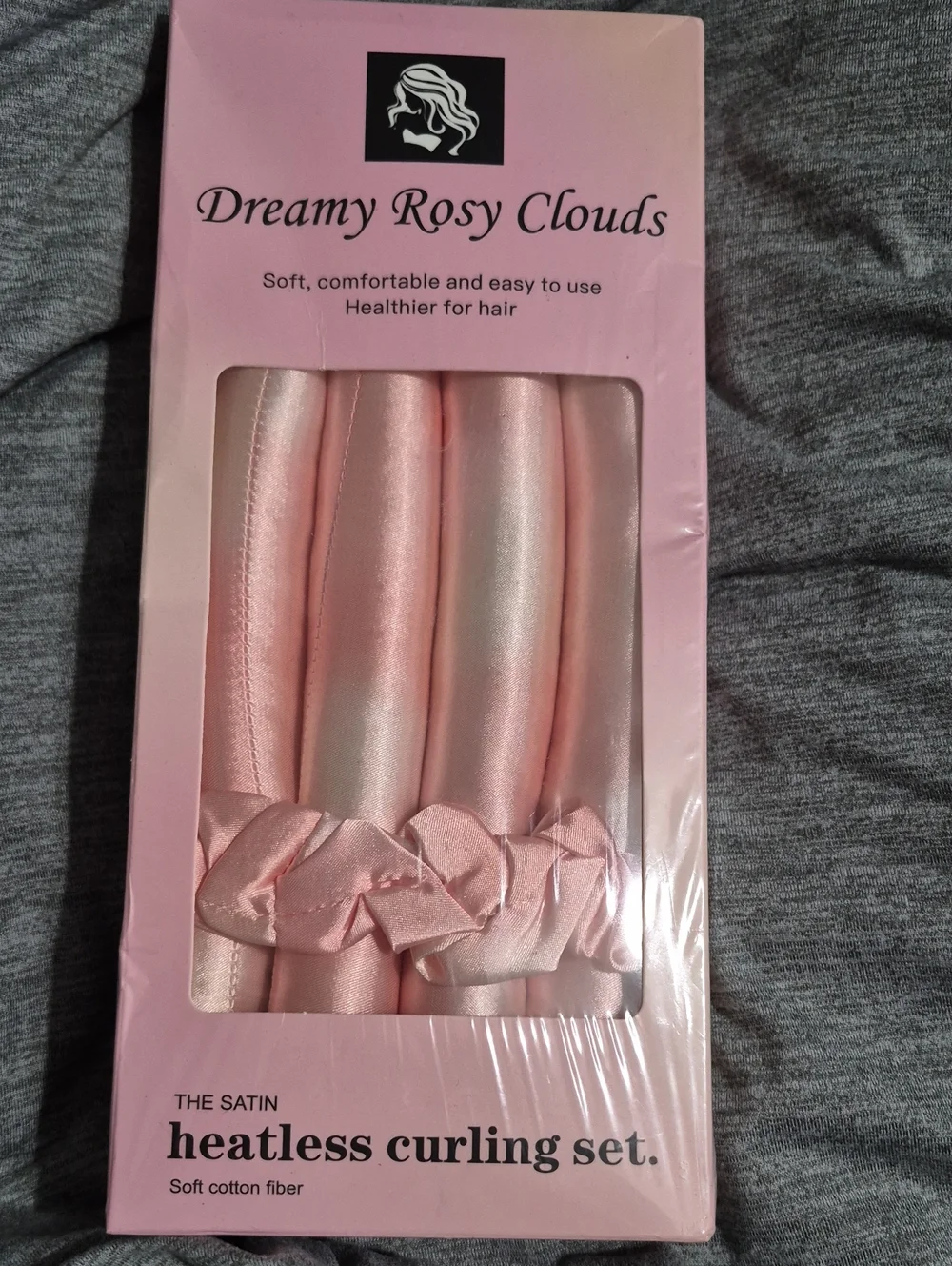 Satin Heatless Curling Set - Pink